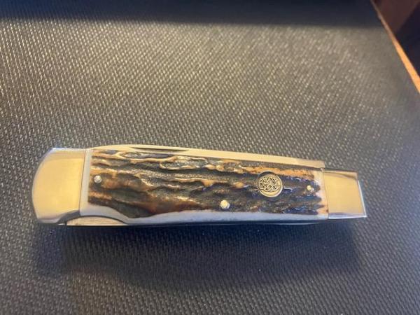 BULLDOG HAND FORGED LARGE STAG LOCKBACK BULLDOG HAND FORGED LARGE STAG LOCKBACK