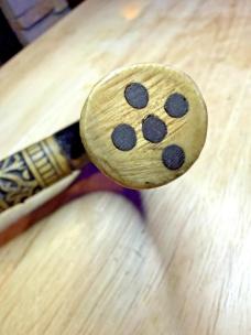 Victorian Cane Sword Antique Walking Stick Sword INDIA Marked Blade Horn Handle