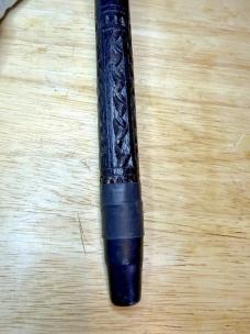 Victorian Cane Sword Antique Walking Stick Sword INDIA Marked Blade Horn Handle