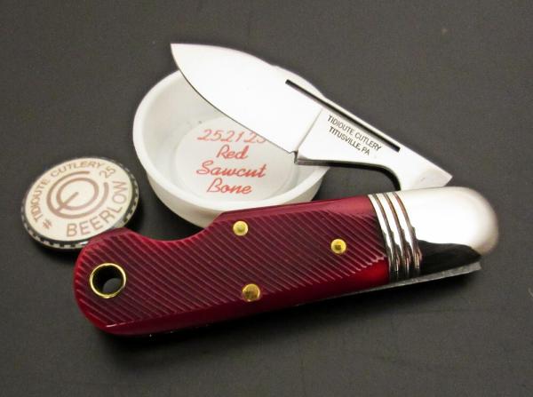 Great Eastern Cutlery #25 EO Beerlow Red Sawcut Bone GEC Easy Open 252123 Great Eastern Cutlery #25 EO Beerlow Red Sawcut Bone GEC Easy Open 252123