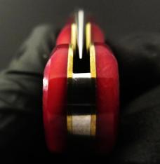 Great Eastern Cutlery #25 EO Beerlow Red Sawcut Bone GEC Easy Open 252123