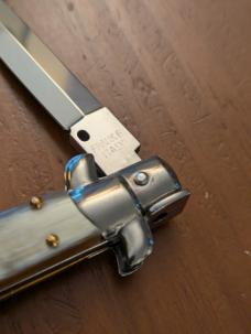 FRANK BELTRAME 23CM 9" DAGGER STILETTO FRENCH TIP COW HORN...NEW AND SNAPPY!