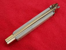 New 9"  Leverlock-Stiletto style switchblade knife Ivory Handles black blade