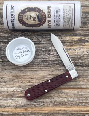 GEC TIDIOUTE ** 142116 RUST RED JIGGED BONE BOYS KNIFE