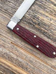 GEC TIDIOUTE ** 142116 RUST RED JIGGED BONE BOYS KNIFE