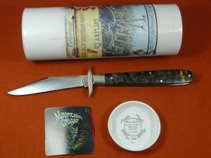 Tuna Valley Cutlery Black Arctic Curly Birch Wood Mountain Cougar Cheetah Knife Rare 1 of 10 COA USA