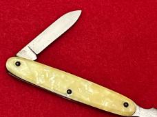 Vintage Cincinnati Reds Knife/Letter Opener Embossed Cracked Ice Handles 10-1/2”with Box Unsharpened