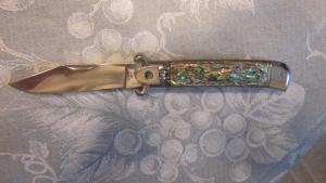 New 8" Italian G.O.M. Abalone Shell Puller lever lock 