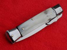New 8"SLS-Automatic Custom switchblade knife Brazilian horn Handles Dagger Blade