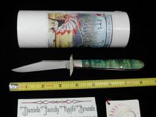 Tuna Valley Cutlery Blue Arctic Curly Birch Wood Mountain Cougar Cheetah Knife Rare 1 of 10 COA USA
