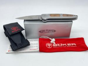 BOKER TREE BRAND 110703 Speed Lock Automatic Button Lock w/ Sheath in OMP Box