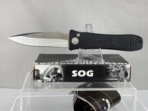 SOG Spec Elite I Drop Point Push Button Automatic w/ OMP Box