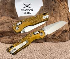 Microtech MSI RAM LOK Mini Tan Frag Aluminum Handle Stonewash M390MK 210M-10FRTA