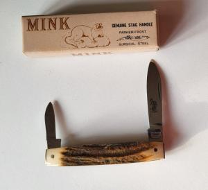 Parker Frost MINK Knife By SEIZO IMAI Japan Genuine Stag Surgical Steel