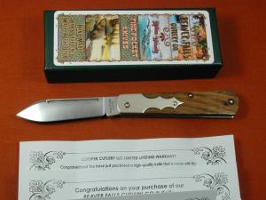 Beaver Falls Cutlery Chestnut Wood Barn Door Hinge Jack Knife NIT Cooper Cutlery 1 of 25 USA BDH-C