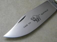 Case XX USA Shaw Leibowitz Pearl Buffalo Clasp Knife in Wooden Box