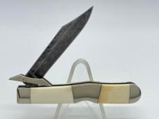 2007 REMINGTON R1377-D Mammoth Ivory Damascus Cheetah Lockback w/ Box