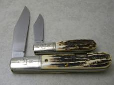 Russell USA Green River Works 1998 Limited Edition Stag Barlow 2 Knife Set in Box