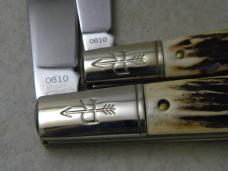 Russell USA Green River Works 1998 Limited Edition Stag Barlow 2 Knife Set in Box