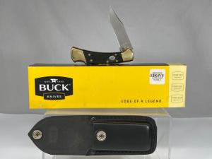 2018 BUCK USA 112 Ebony Wood Automatic Folding Lockback Ranger IN OMP