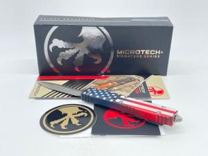 2023 MICROTECH American Flag 2023 Bladeshow Apocalyptic Ultratech D/E w/ OMP Box