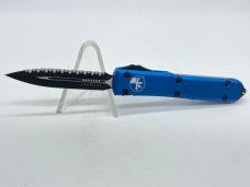 2022 MICROTECH USA Blue Ultratech D/E Automatic OTF w/ OMP Box