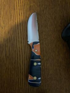 Hand Crafted Bonehead Knife w/Kydex Sheath and Clip Made in USA