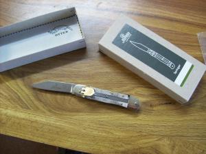 Hubertus Knife Solingen Germany Small 08 Rare Brazilian Horn 5 34 quot Open Lilyput NIB