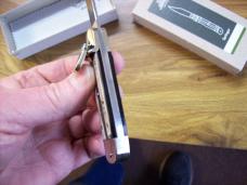 Hubertus Knife Solingen, Germany Small 08 Rare Brazilian Horn 5 3/4 " Open Lilyput NIB