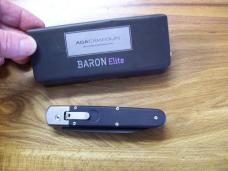 AGA Campolin Italian Baron Elite Automatic 2 Springs Fires Like a Rocket Black Tactical UNUSED W/Box