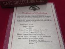 Case Collector Club Sawcut White Bone Trapper Pattern # 6254W