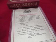 Case Collector Club Sawcut Navy Blue Bone Medium Texas Tooth Pick Pattern # 620094 SS