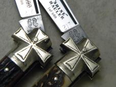 Fightn Rooster Germany Bone & Stag 1 of 600 Ornate Bolster Jack Knife Set