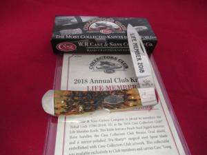 Case Collector Club Peachseed Jigged Autumn Bone Tribal Lock Pattern # TB 612010L SS