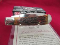 Case Collector Club Peachseed Jigged Autumn Bone Tribal Lock Pattern # TB 612010L SS