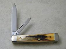 Case XX USA 1985 Roy Acuff Comm. Stag 5215 Gunstock Knife in Wooden Music Box