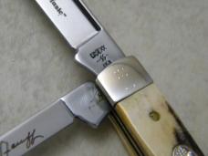 Case XX USA 1985 Roy Acuff Comm. Stag 5215 Gunstock Knife in Wooden Music Box