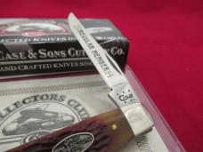 Case Collector Club Dynasty Jigged XXpresso Bone Handle Mini Trapper Pattern # 6107 SS