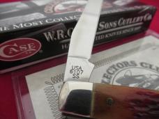Case Collector Club Dynasty Jigged XXpresso Bone Handle Mini Trapper Pattern # 6107 SS