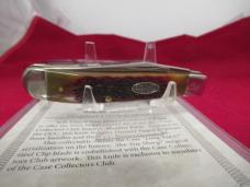 Case Collector Club Dynasty Jigged XXpresso Bone Handle Mini Trapper Pattern # 6107 SS