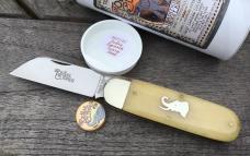 Great Eastern Cutlery 363122 Toe Nail Clipper India Smooth Ivory Bone Bull Elephant Shield Nice!