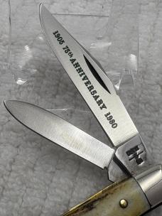 Case XX USA 10 Dot 1980 75th Anniversary 2 Blade Small Serpentine / Jack Knife 5244 (13)