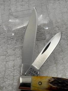 Case XX USA 10 Dot 1980 75th Anniversary 2 Blade Small Serpentine / Jack Knife 5244 (13)