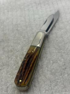 Kabar Olean NY USA 1984 Dogs Head Bar Lo 2 Blade Stag 42/100 (119)