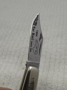 Kabar Olean NY USA 1984 Dogs Head Bar Lo 2 Blade Stag 42/100 (119)