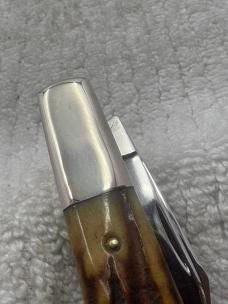Kabar Olean NY USA 1984 Dogs Head Bar Lo 2 Blade Stag 42/100 (119)