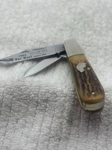 Kabar Olean NY USA 1984 Dogs Head Bar Lo 2 Blade Stag 42/100 (119)