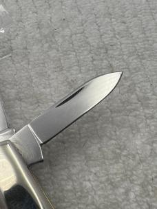 Kabar Olean NY USA 1984 Dogs Head Bar Lo 2 Blade Stag 42/100 (119)