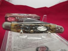 Case Collector Club Peach seed Burnt Dark Bone Stockman Pattern # 6318 SS