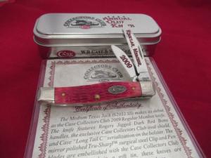 Case Collector Club Rogers Jigged Dark Red Bone Texas Jack Pattern # 62032 SS